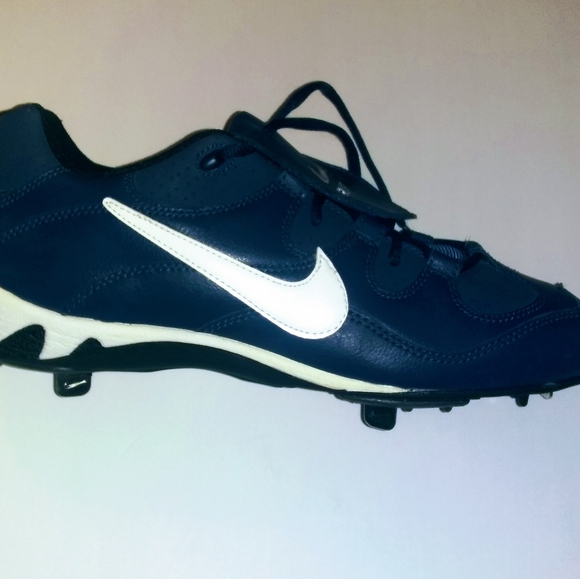 NEW Nike Cleats Size 12 NAVY BLUE & White - Picture 5 of 8